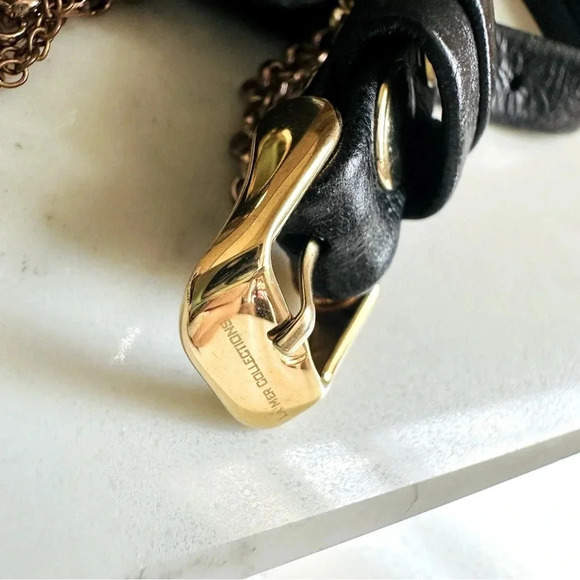 La Mer Sunset Gold Multi Chain Leather Wrap Watch - Picture 4 of 8